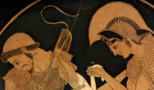 Die griechischen Helden Achill und Patroklos